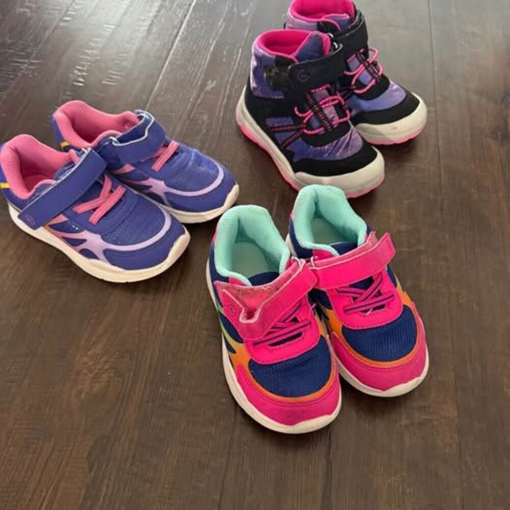 Stride Rite toddler girl's shoes size 8 lot of 3